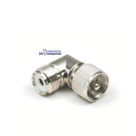 Winkel-Adapter UHF-Stecker auf UHF-Kupplung